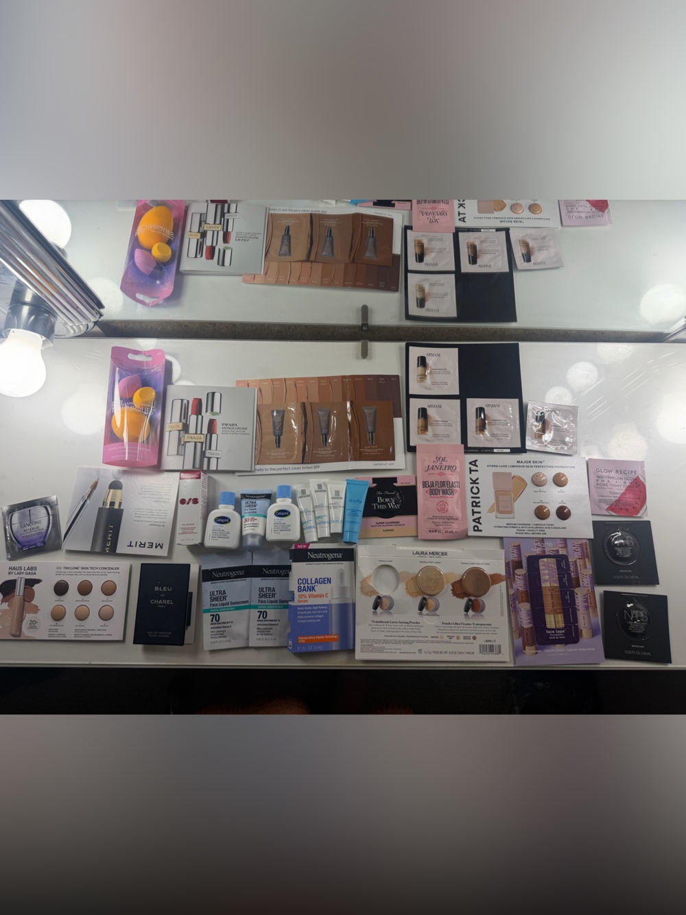 Giorgio Armani Foundation Shade Samples in Beige and Brown Tones